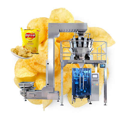 Automatic Potato Chips Puffy Food Fries Food Shrimp Weighing Packing Machine with Nitrogen Filling Function