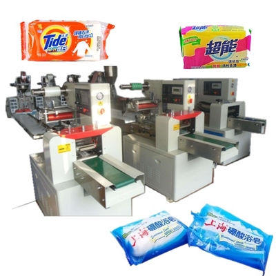 Adjustable Speed ​​Factory Semi Or Full Automatic Flow Pillow Packing Machine For Packaging Plastic Bag Laundry Soap