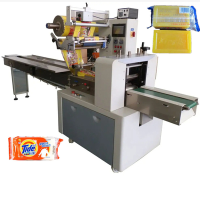Speed ​​Adjustable Automatic Horizontal Cookies Cake Bread Candy Cookies Chocolate Bar Flow Wrapping Pillow Packing Machine Food Wrapping Machine